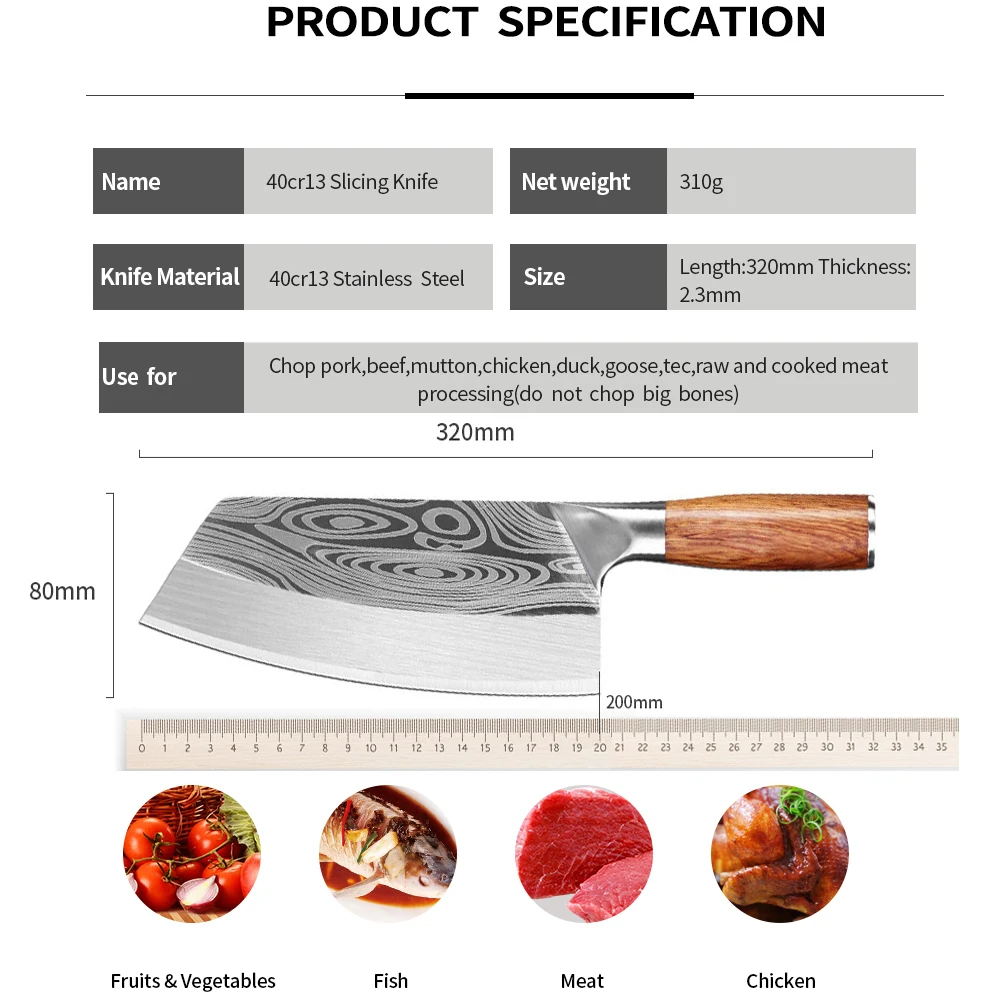 kitchen knives professional chef knife cooking handmade fixed blade chinese knife kitchen utensils and gadgets vegetable cutter free global shipping