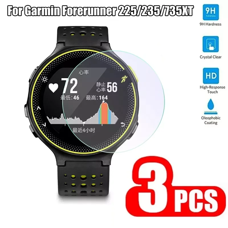 

3PCS 9H Tempered Glass For Garmin Forerunner 235 225 735XT Screen Protector Film 2.5D HD Smart Watch Protective Cover Glass