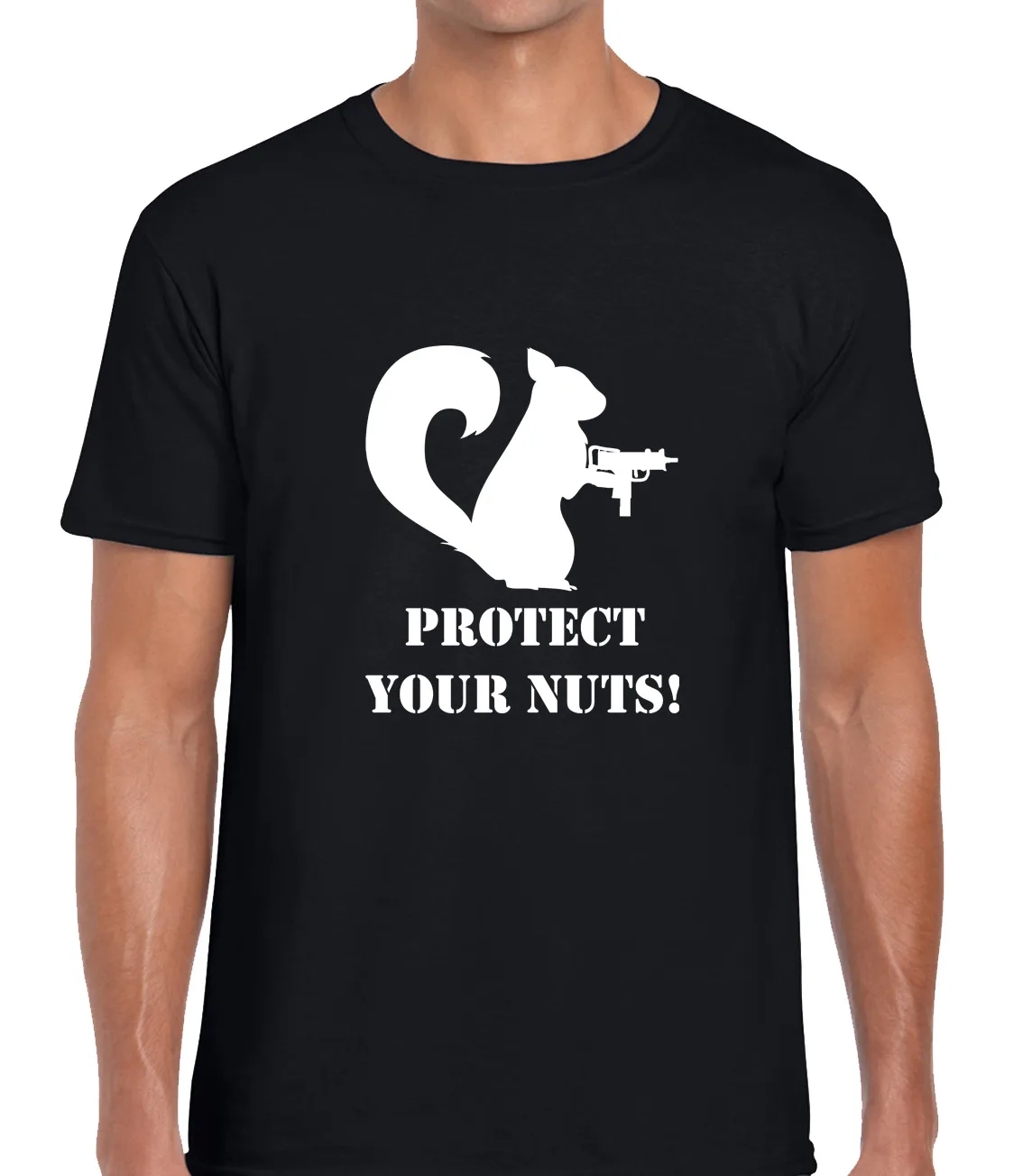 Забавная Мужская футболка с защитой ваших орехов белка дизайнерский Топ для