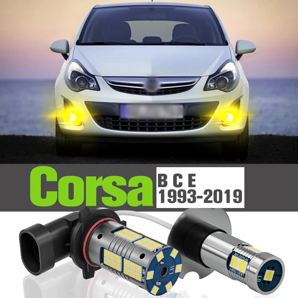

2x LED Fog Light Accessories Lamp For Opel Corsa B C E 1993-2019 2002 2007 2008 2009 2010 2011 2012 2013 2014 2015 2016 2017