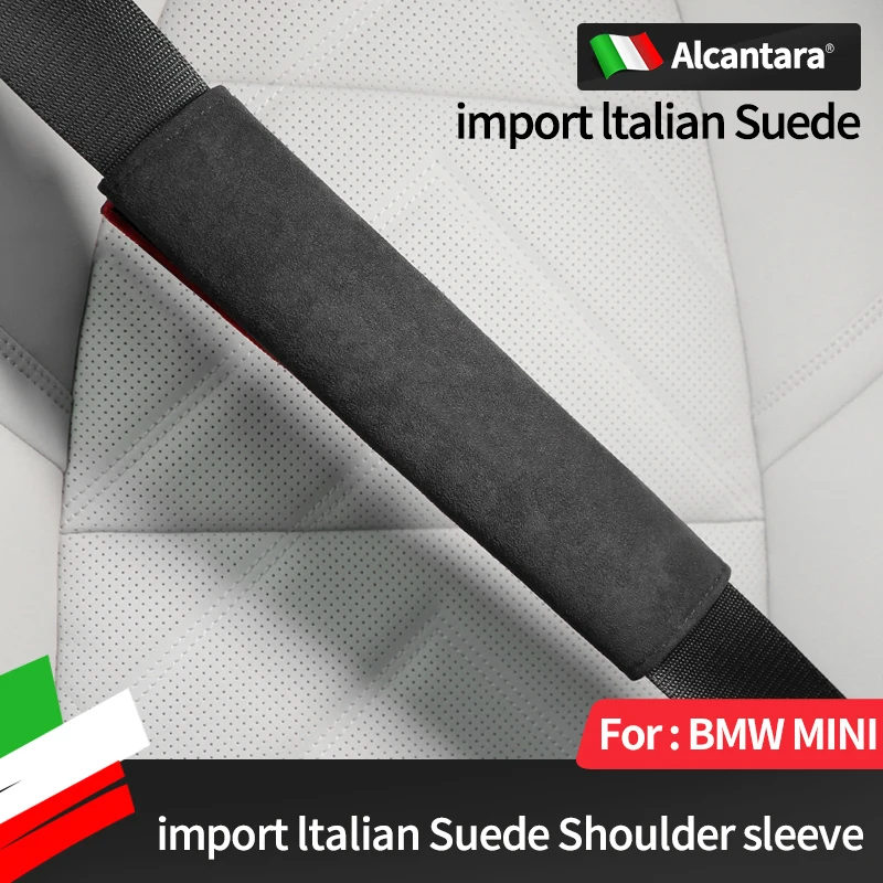 

Alcantara Suede Car Seat Belt Shoulder Protector For BMW Mini COOPERS ONE F56 F55 F54 F57 F60 R55 R56 R57 R58 R59 R6 Accessories