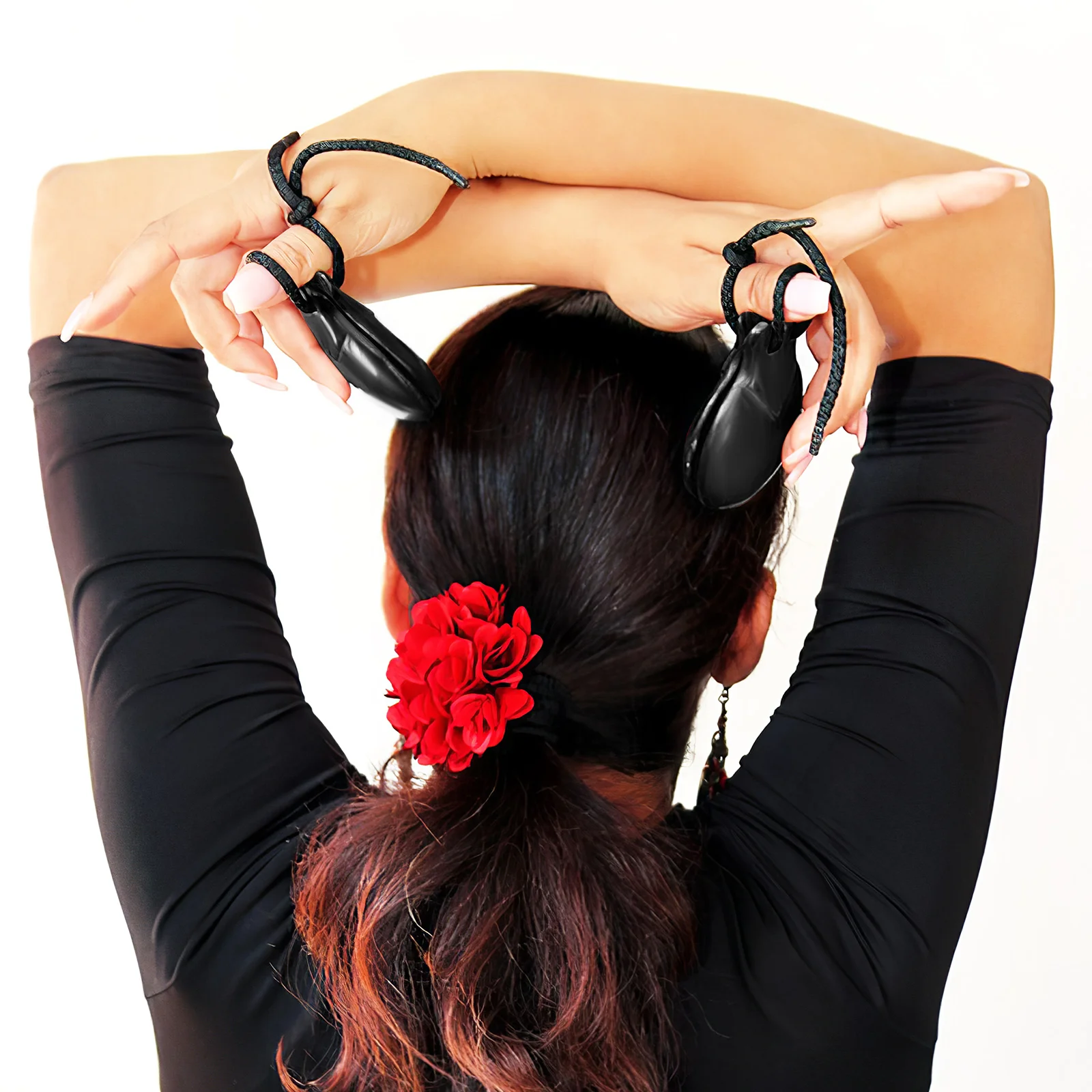 Деревянные испанские кастаньеты черный ударный инструмент ручной для взрослых