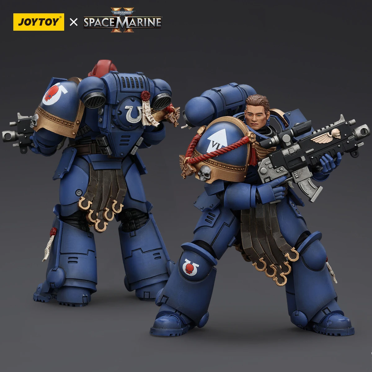 JOYTOY Warhammer 40K Фигурка Uitramarines Lieutenant Titus Gadriel Brother Chairon Joint Подвижная фигурка Модель