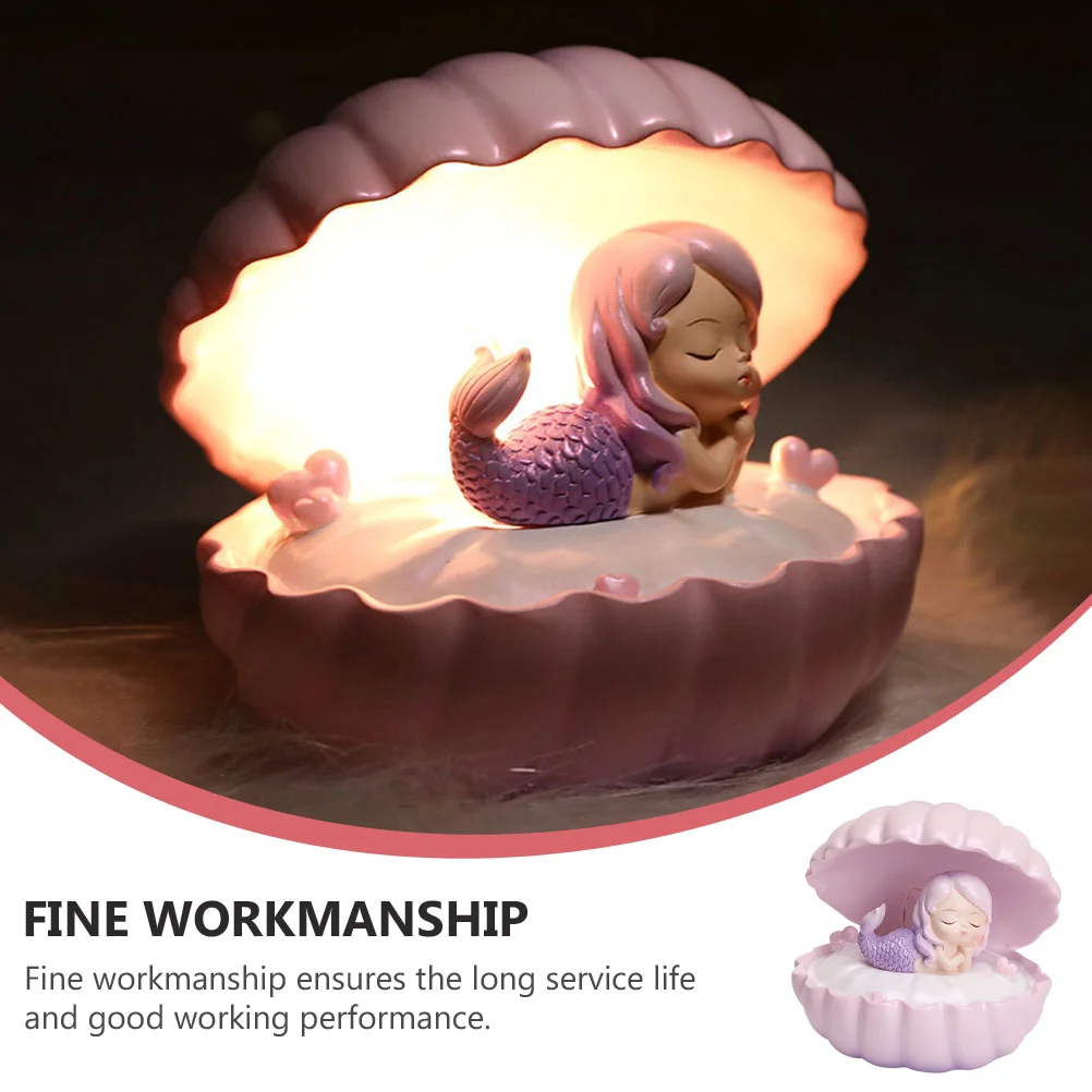 

Mermaid Night Lamp Shell Small Night Lamp Ornament Girl Dream Shell Lamp Fairy Decor Night Lamp Crafts Children Sleep Gift