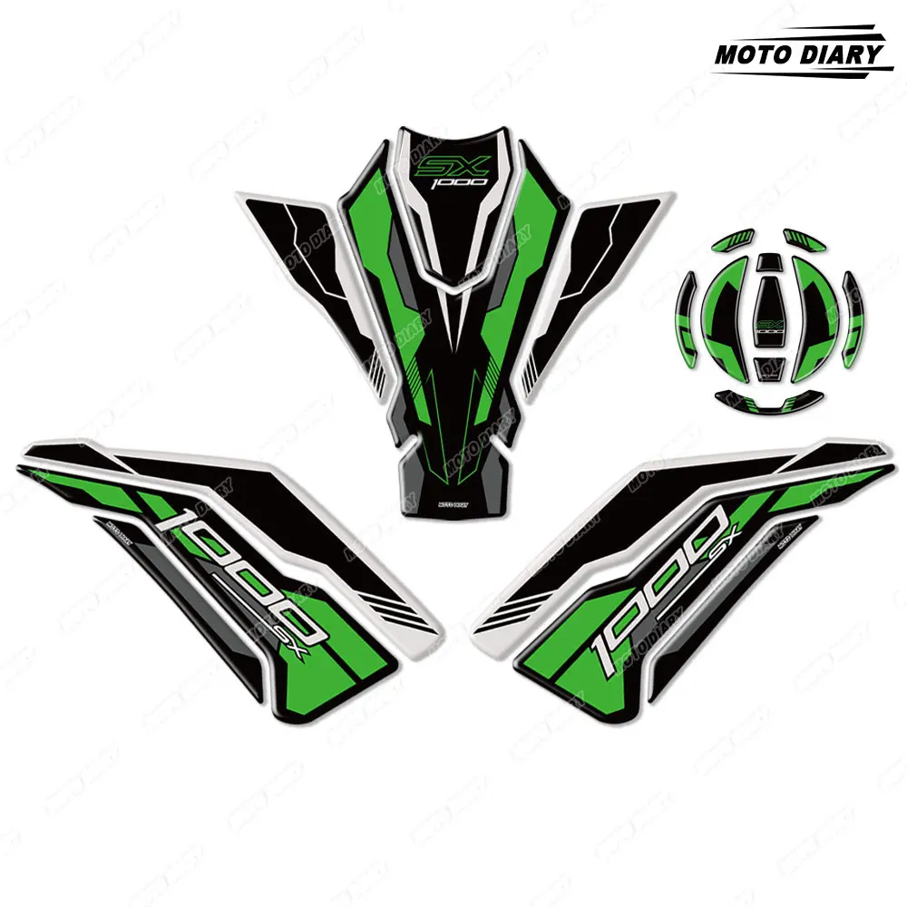 

Для Z1000SX Z 1000SX ниндзя 1000 SX 2017-2024 3D наклейка на топливный бак в комплекте газ масло цвет водонепроницаемый