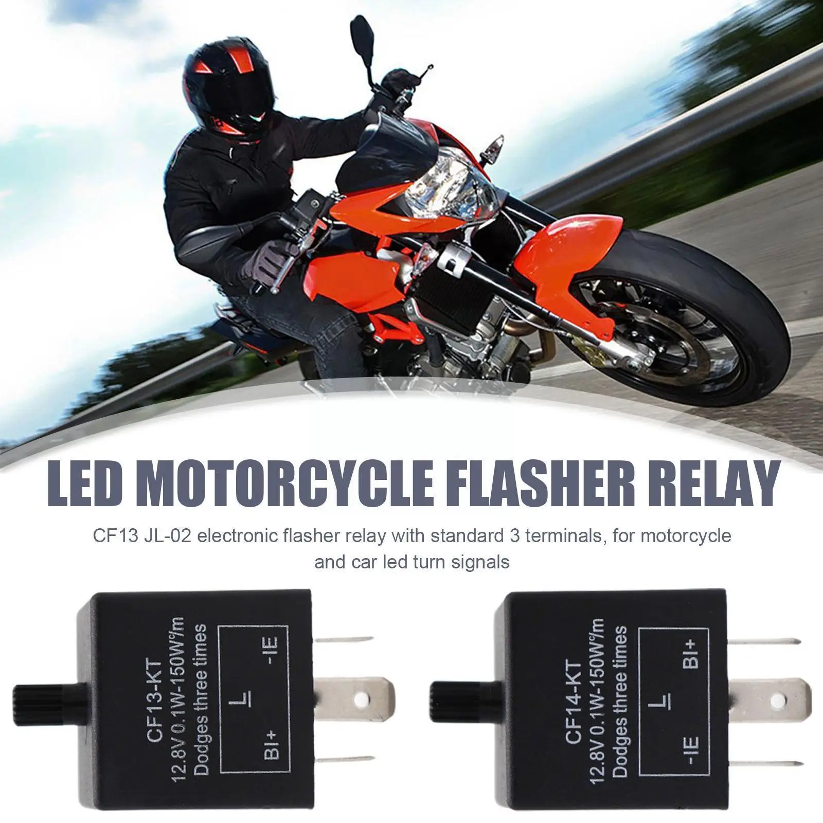 

12v/24v 3pins Car Motorcycle Led Flasher Relay Electronic Blinker Adjustable Light Relay Flasher Turn Led Signal L5s5