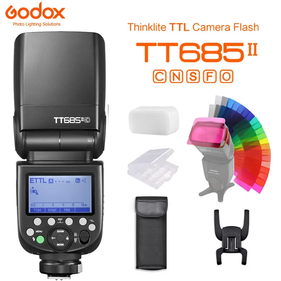 

Godox TT685II TT685C TT685N TT685S TT685F TT685O TTL HSS Camera Flash Speedlite for Canon Nikon Sony Fuji Olympus Camera