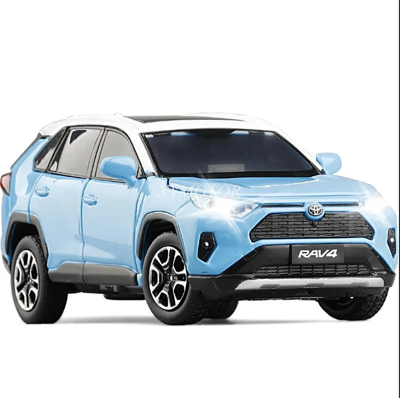 

JKM 1/32 For Toyota NEW RAV4 Rong fang 2020 Diecast City SUV Car Model Toys Hobby Blue Display Ornaments