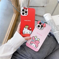 sanrio hello kitty phone cases for iphone 13 12 11 pro max mini xr xs max 8 x 7 se 2022 cover y2k girls women aesthetic trendy