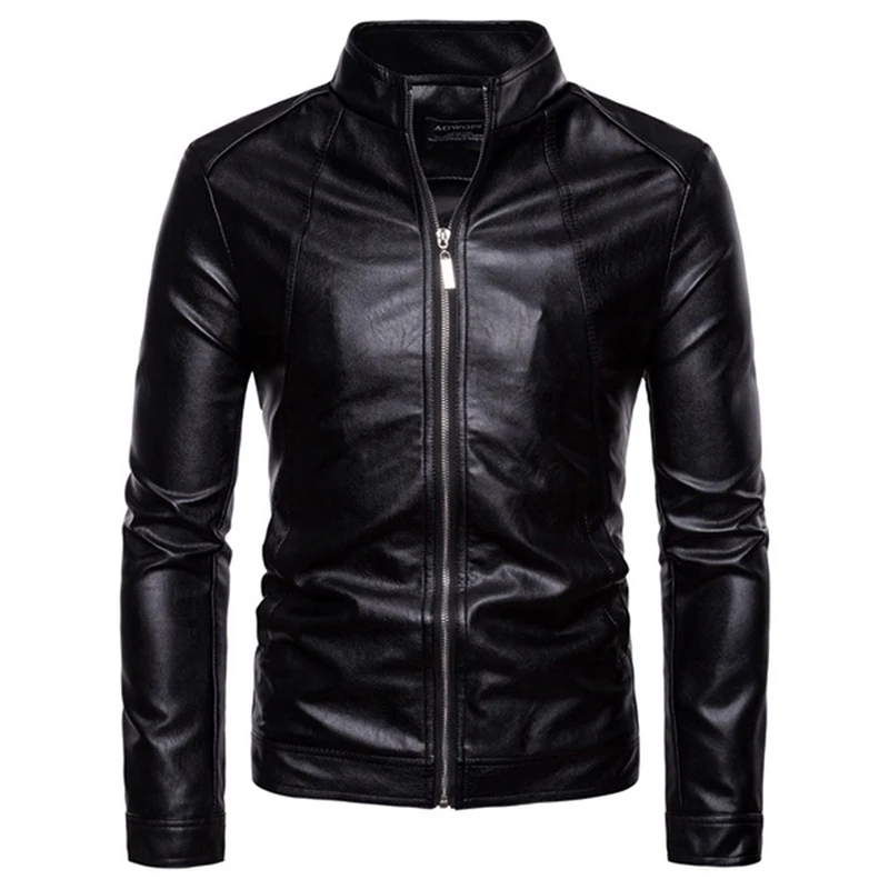 

PU Leather Jacket Men Winter Fleece Military Casual Leahter Jacket Male Motorcycle Windbreaker Chaqueta Cuero Hombre