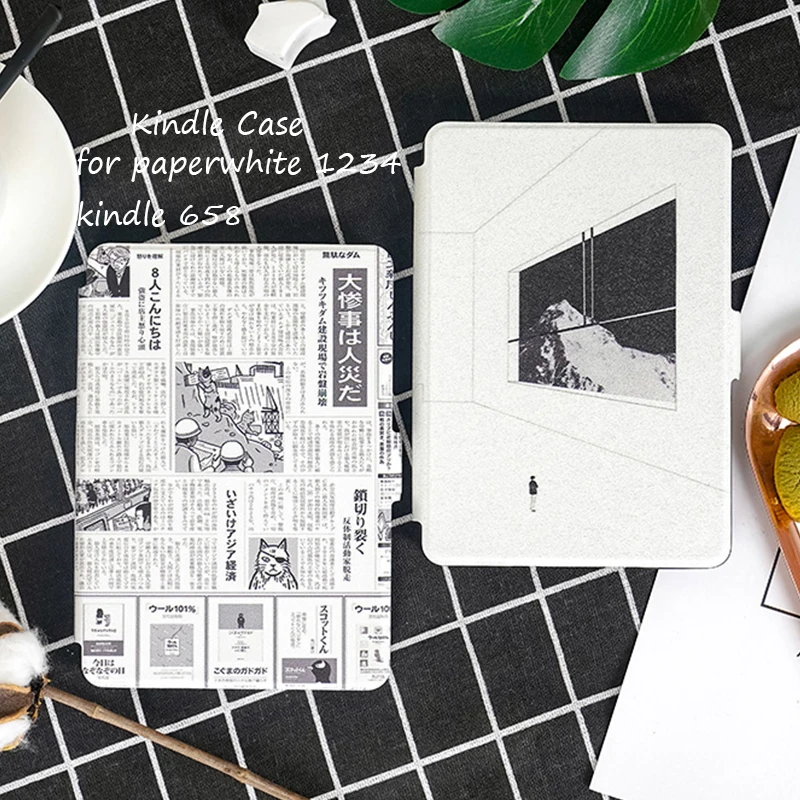 

Чехол для Kindle чехол 10 поколения 2019 художественная выставка газета чехол для Kindle Paperwhite чехол 10 поколения 2018 Обложка