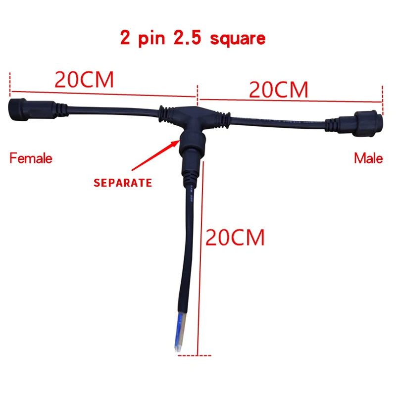 T соединители 2 3 4 pin Наружное освещение водонепроницаемый соединитель напольные