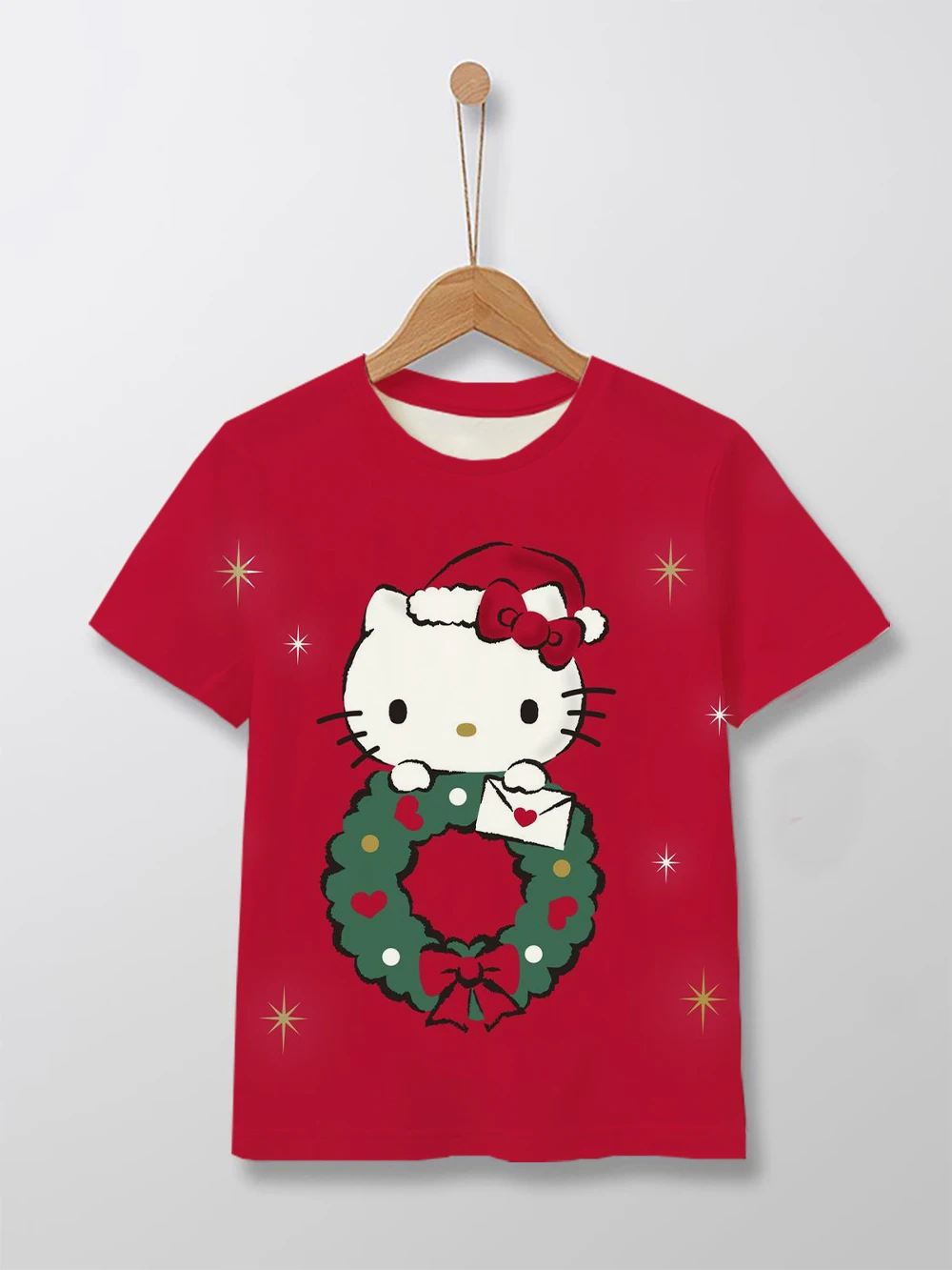 Новая летняя милая повседневная футболка с короткими рукавами для девочек