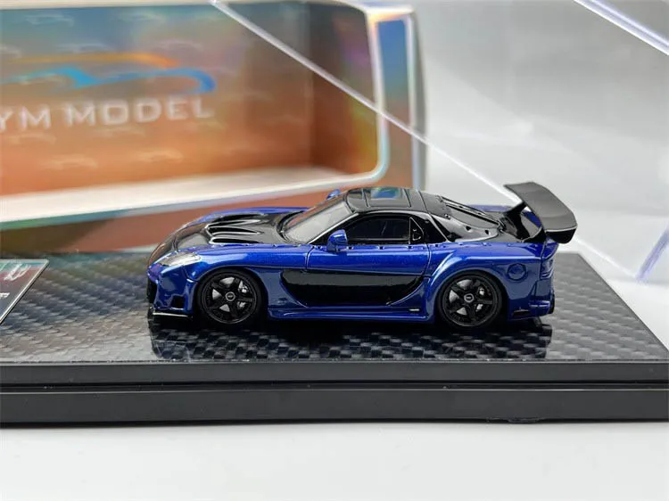 

YM модель 1:64 для Mazda RX7, модель из полимерного металла в стиле флэш-Форсаж JDM, ограниченная серия, фотосессия, подарок на день рождения