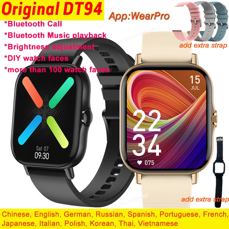 

Original DT No. 1 DT94 Smart Men Women 1.78 inch LTPS Screen IP67 Bluetooth Call Music Stopwatch Brightness Adjusting Smartwatch