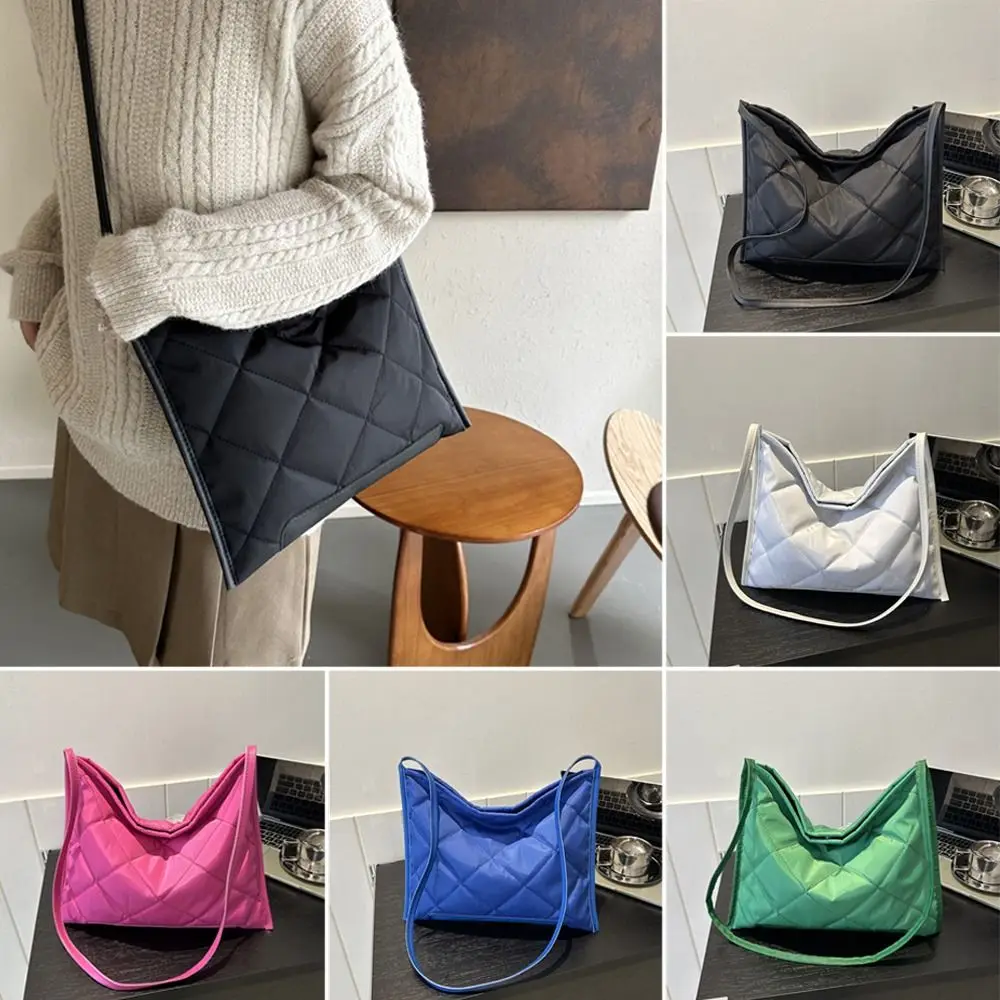 

Пуховые сумки на плечо с хлопковой подкладкой, повседневная стеганая вместительная сумка-мессенджер, сумки для женщин и девушек