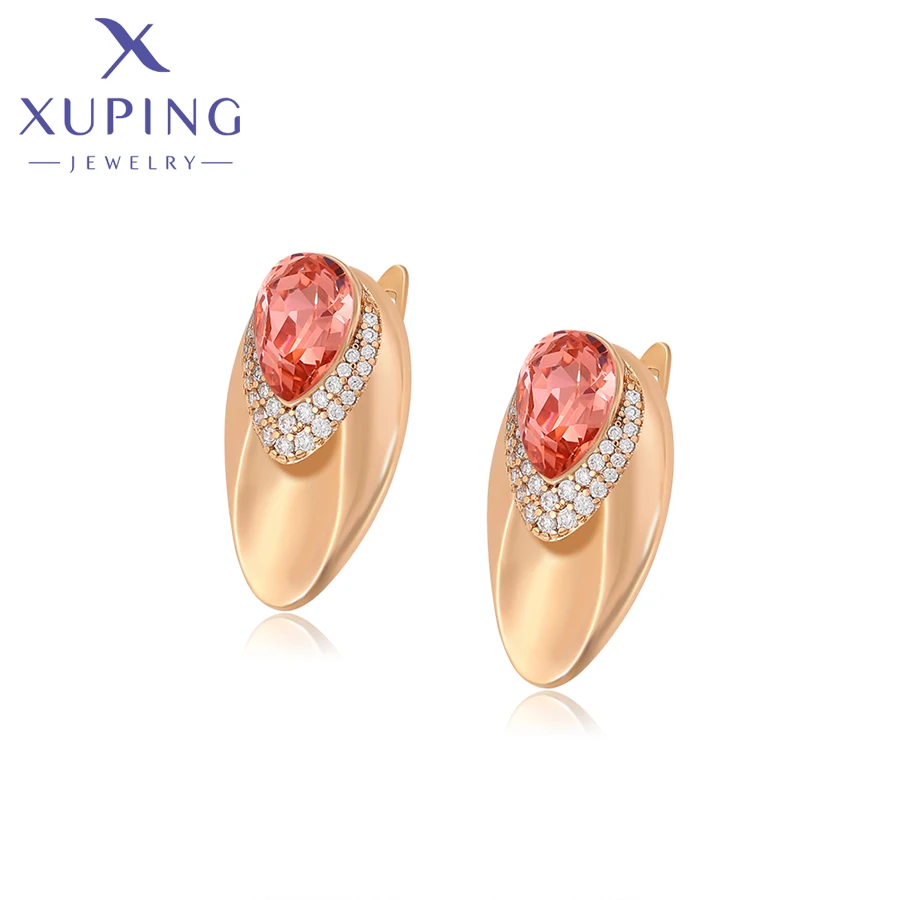 Xuping Новое поступление ювелирные изделия серьги в форме капли с кристаллами и