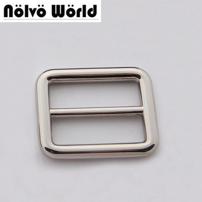 

50pcs 32mm(1.2 inch) Nickel Sewing Craft,belts bags fasteners,Round Edge Buckle Strap Adjuster Welded tri glide slider buckles