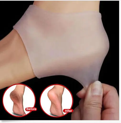 

New Transparent Silicone Moisturizing Gel Heel Sock Cracked Foot Skin Gel Care Protector Socks Peds