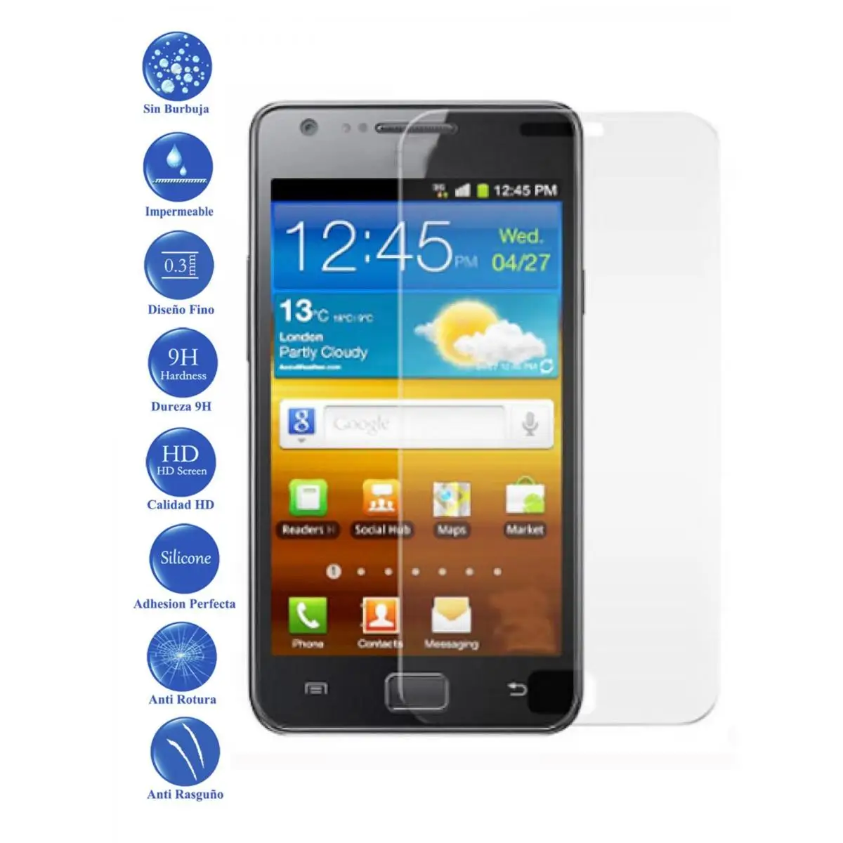 Tempered glass screen Protector for Samsung Galaxy S2 S3 S4 S5 S6 S7