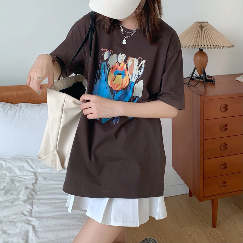 

Aesthetic Graphic T-shirt Summer Short Sleeve T Shirt for Women Korean Fashion Ulzzang Tee Tops Harajuku Clothes Clothing Tshirt