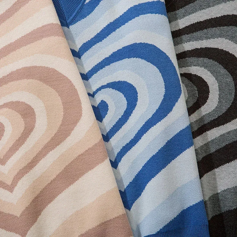 Винтажный вязаный свитер мужской жилет в стиле Харадзюку контрастных цветов