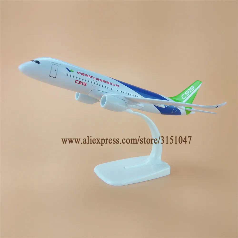 Модель самолета COMAC C919 из металлического сплава 20 см | Дом и сад