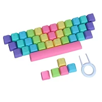 63hd rainbow 39 keys thick pbt keycaps double shot keycap for cherry mechanical gaming keyboard mx switches two color injecti