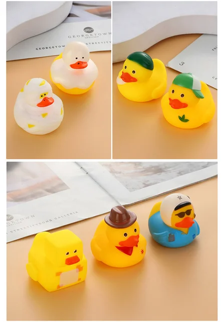 1pc Cute Rubber Duck Baby Bath Toys Indoor Outdoor Beach Pool Water Park Float Toy Waterfloating Yellow Duck Children Toy Gifts 4