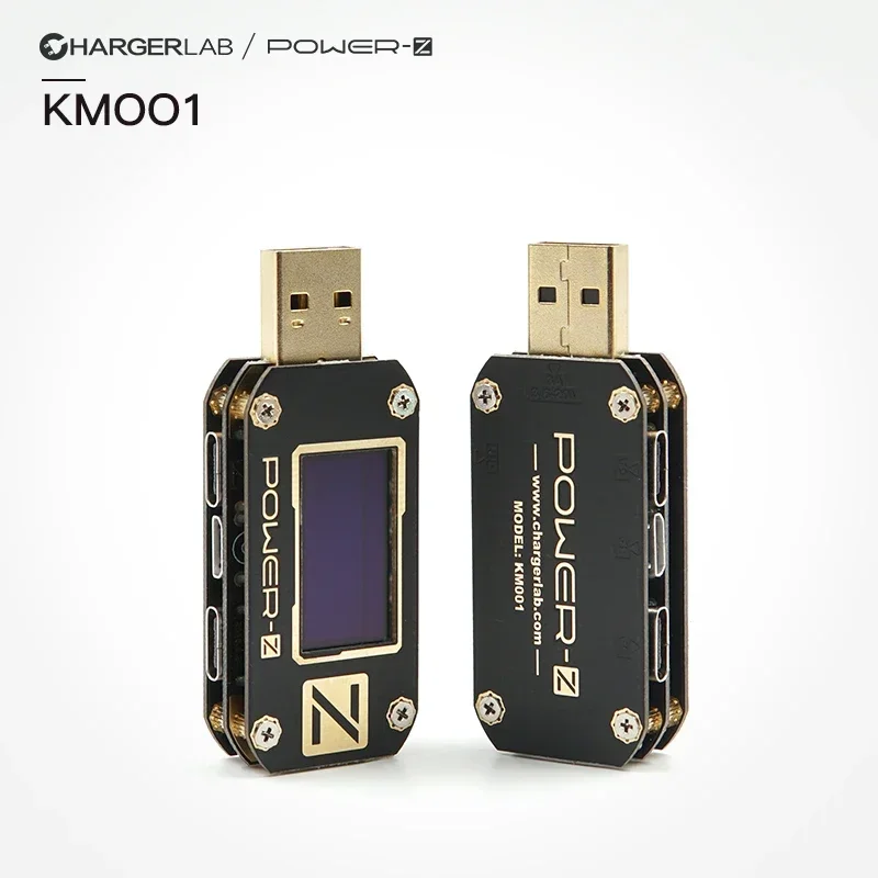 KM001 POWER-Z Портативный USB-измеритель напряжения и пульсации тока с двумя C-образными