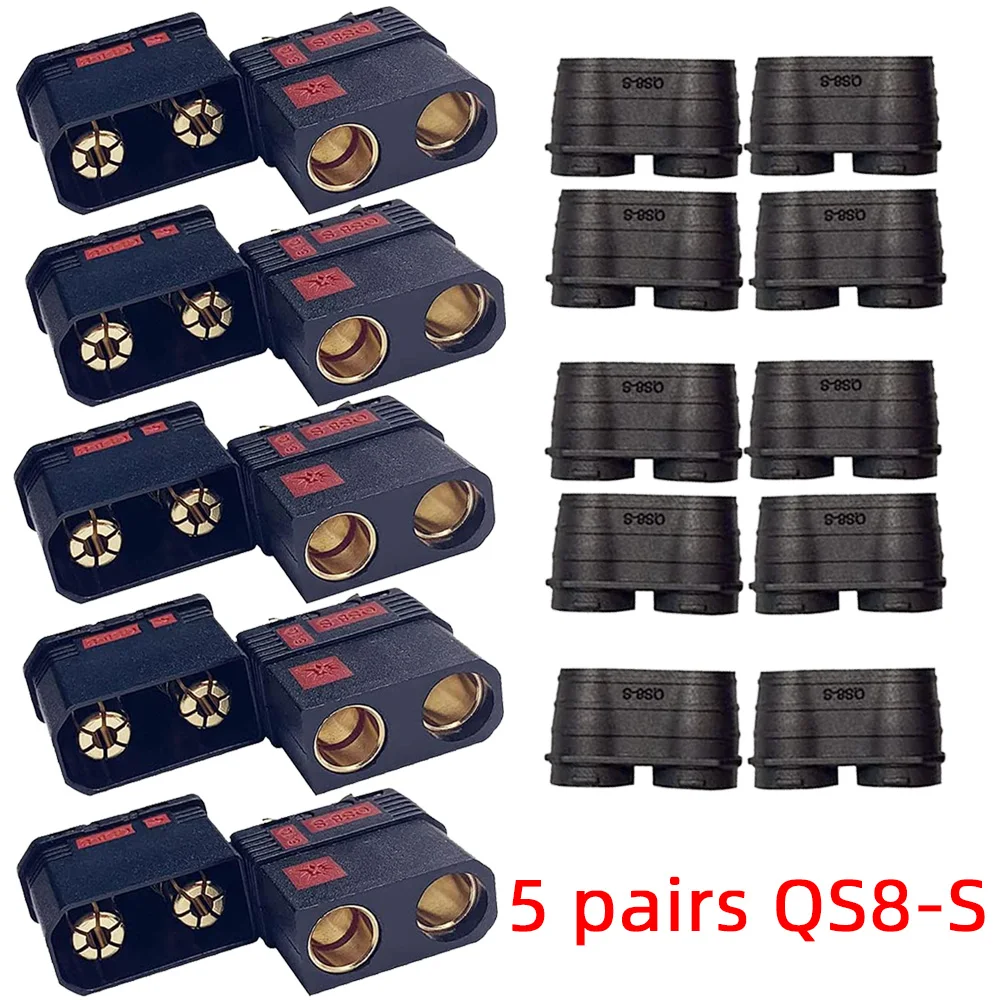 

QS8-S сверхмощный разъем для аккумулятора, золотой разъем Anti-Spark, большая вилка питания для модели автомобиля Дрон для защиты растений