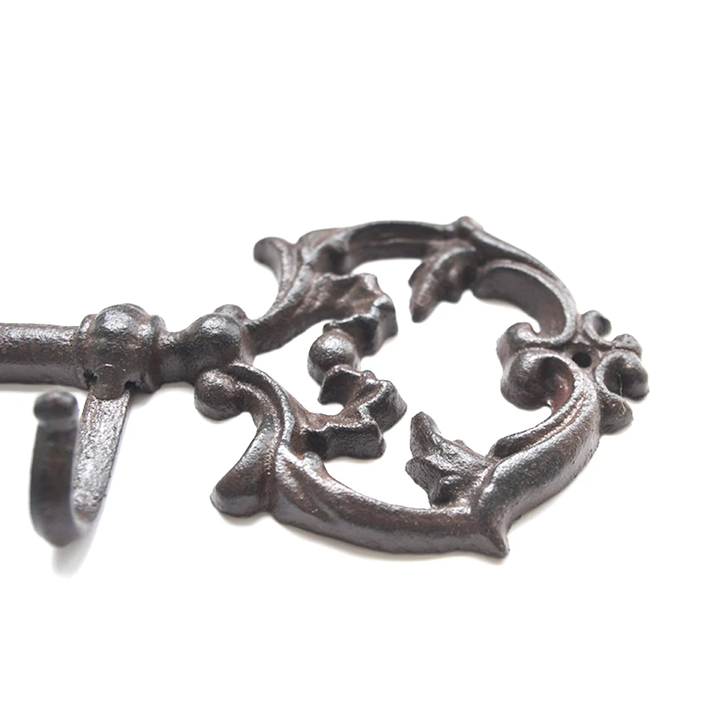 

Настенный держатель для ключей, винтажный ключ с 3 крючками, деревенский чугунный декоративный вешалка для пальто