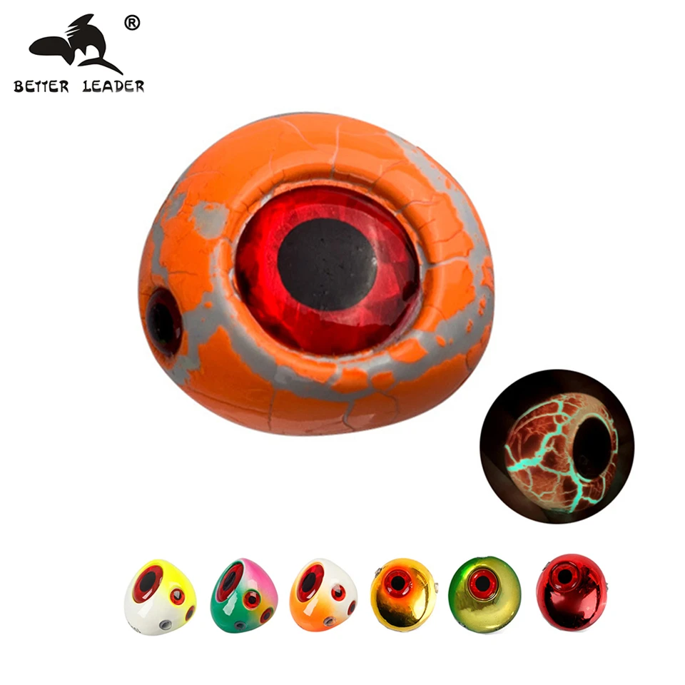

Better Leader Metal Jig Lead Head 60g 100g 200g Slow Jig Head Fishing Lure Luminous Simulation Eye Lure Hard Bait Fishing Tackle