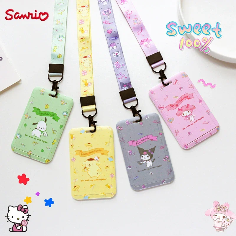 Sanrio Hellos Kittys Cinnamoroll My Melody аниме брелок кулон ПВХ держатель для карт студенческий