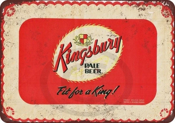 

Новый знак Kingsbury бледное пиво король репродукция металлический жестяной знак