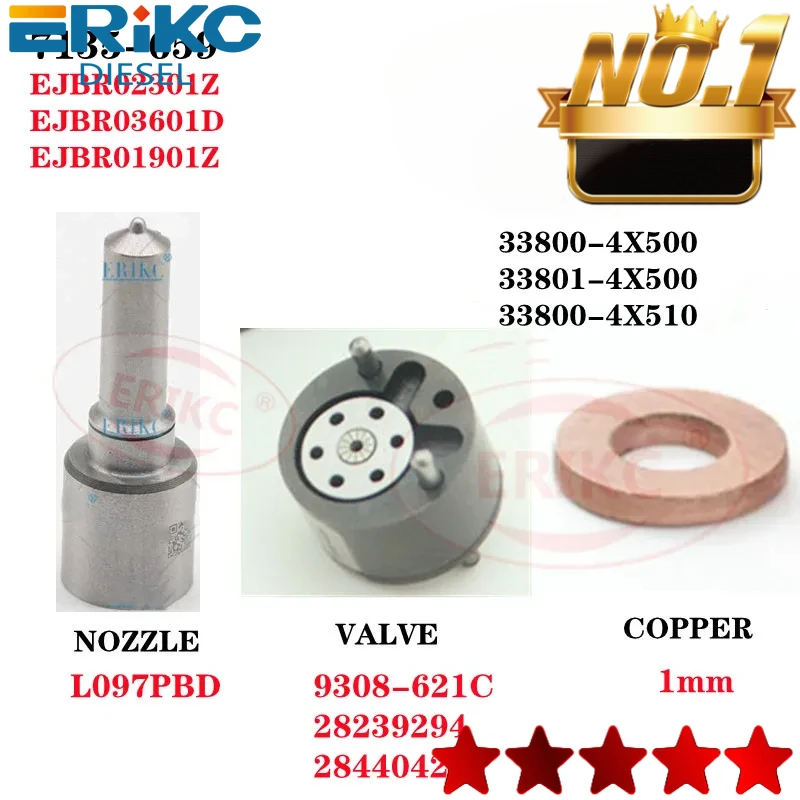 Ремкомплект 7135-659 Сопло L097PBD Клапан 9308-621C Автоматические форсунки для EJBR02301Z EJBR03601D