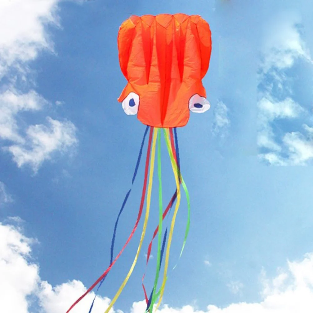 

2pcs Octopus Portable Kite for Kids and Children Outdoor Games Activities With 30m String Boards (Orang and Purple)