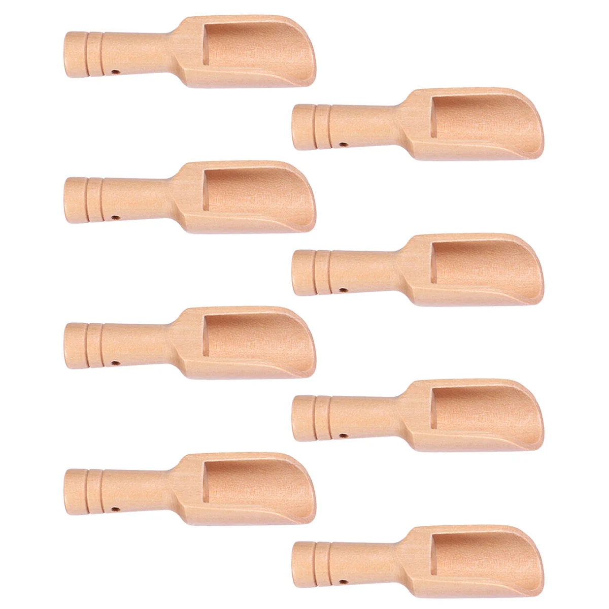 

8pcs Wooden Scoop Bath Salt Condiment Dipper Cup Flour Scooper Teaspoon for Home