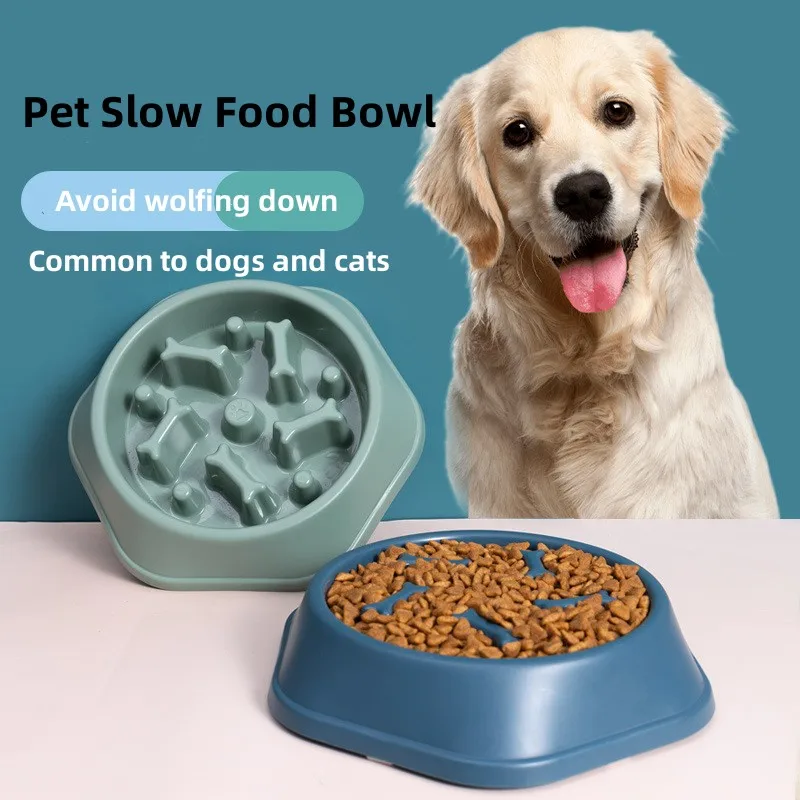 

Миска для домашних питомцев, медленная кормушка для щенков, кошек, блюдо для еды, тарелка для кормления, защита от капель, товары для кормления
