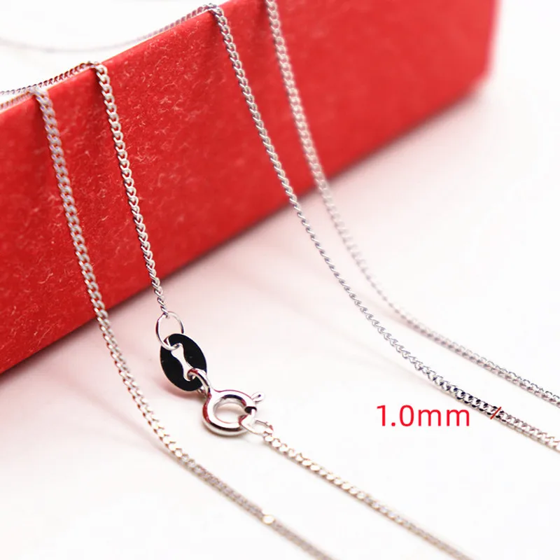 Solid 925 Sterling Silver Women's Necklace Side Chain 1.0mm Fashion Twisted Italy Handmade Basic Neck Chain Simple Jewelry images - 6