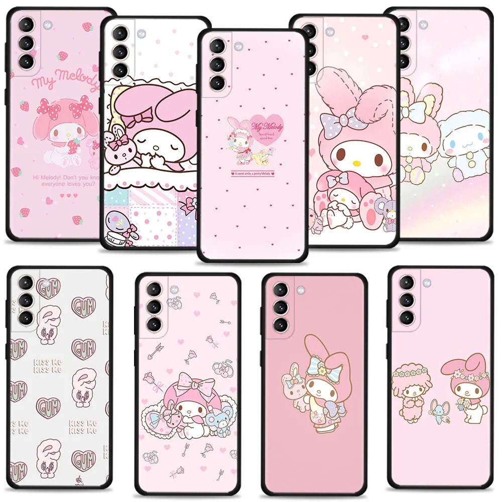 

Sanrio Kuromi My Melody Phone Case For Samsung Galaxy S22 S21 S20 10 Plus S10 S8 S9 S10e Ultra FE Soft Silicone Cover