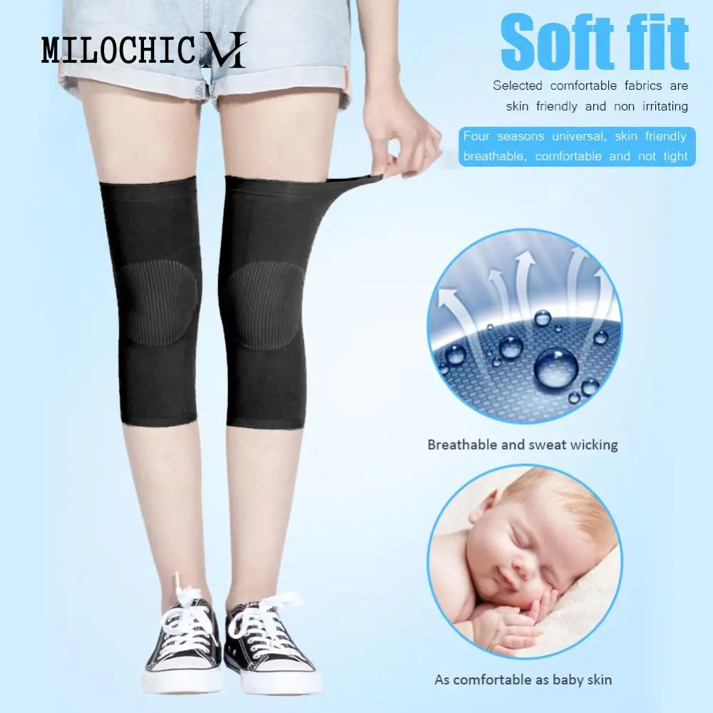 

Sports Kneepad Unisex Breathable Yoga Joint Pain Knee Brace Support (Black)