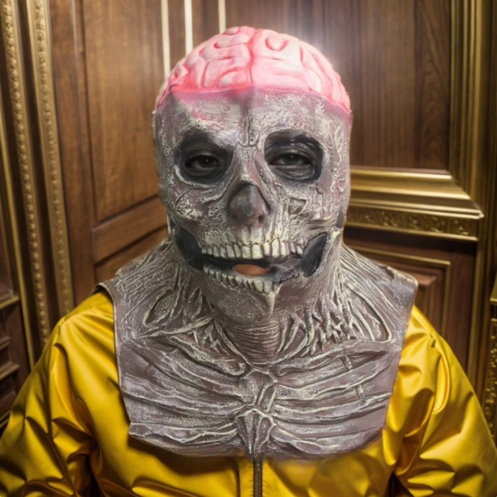 Хэллоуин Демон Анфас Силиконовая Маска Гримаса Костюм Аксессуар Со Стандартной