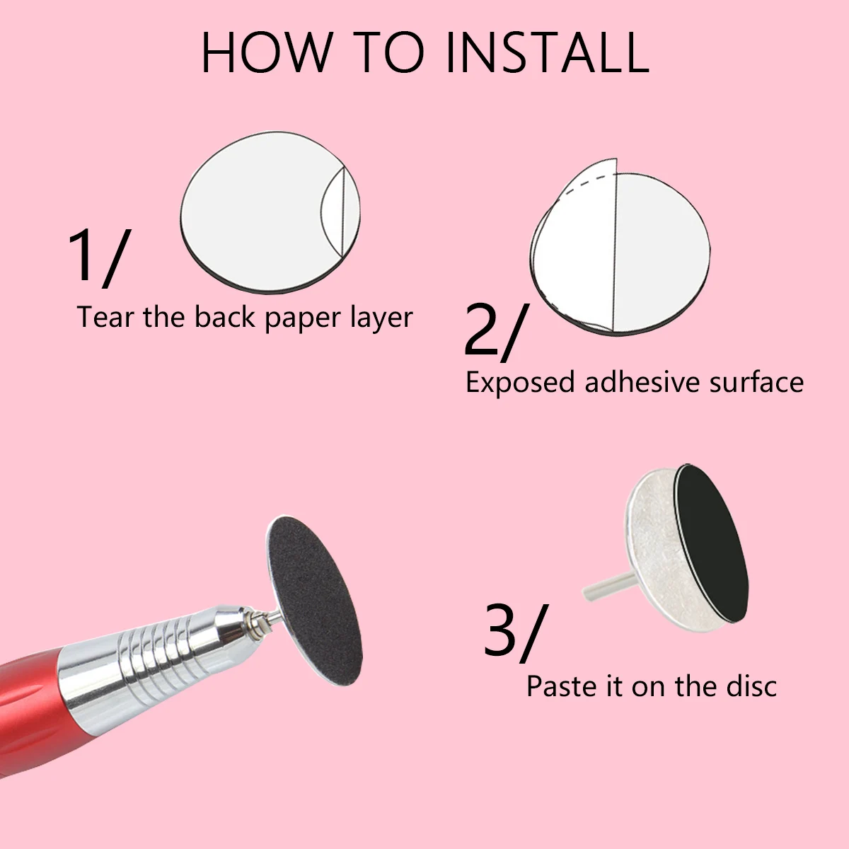 120 шт./коробка сменная шлифовальная бумага для удаления кутикулы 25 мм