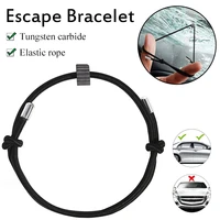 1pcs car window glass breaker bracelet tungsten carbide elastic rope rapid escape self rescue wristbands car emergency accessory