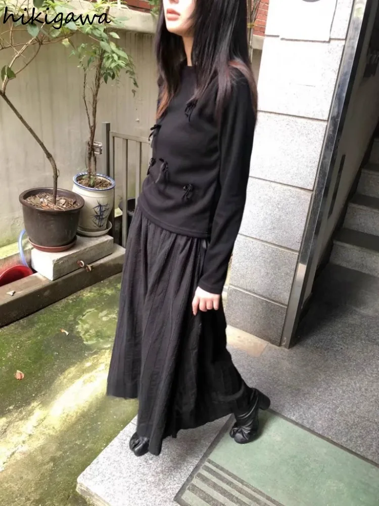 Укороченные топы корейские футболки для женщин хлопковые с длинным рукавом и