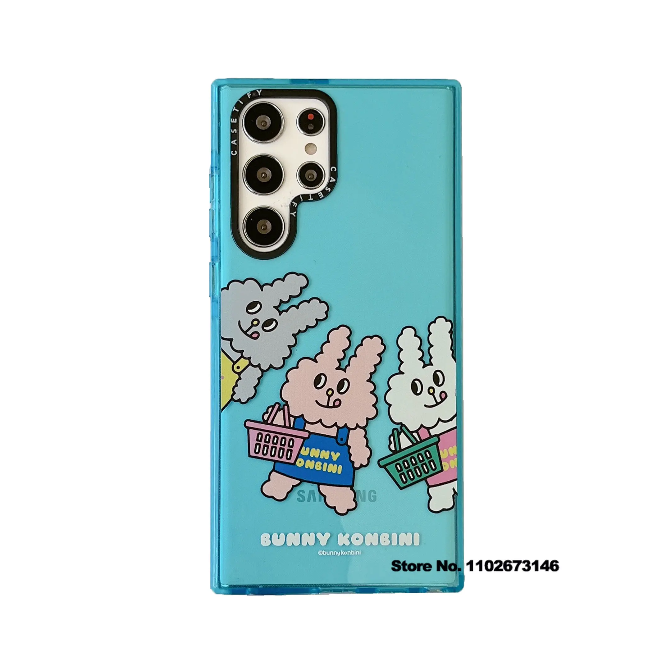 

CASETIFY Lovely Checked Rabbit TPU Phone Case for Samsung S20 S23 S22 S21 Plus S22 Ultra Fashion Cartoon Anti-Fall Cover D0311