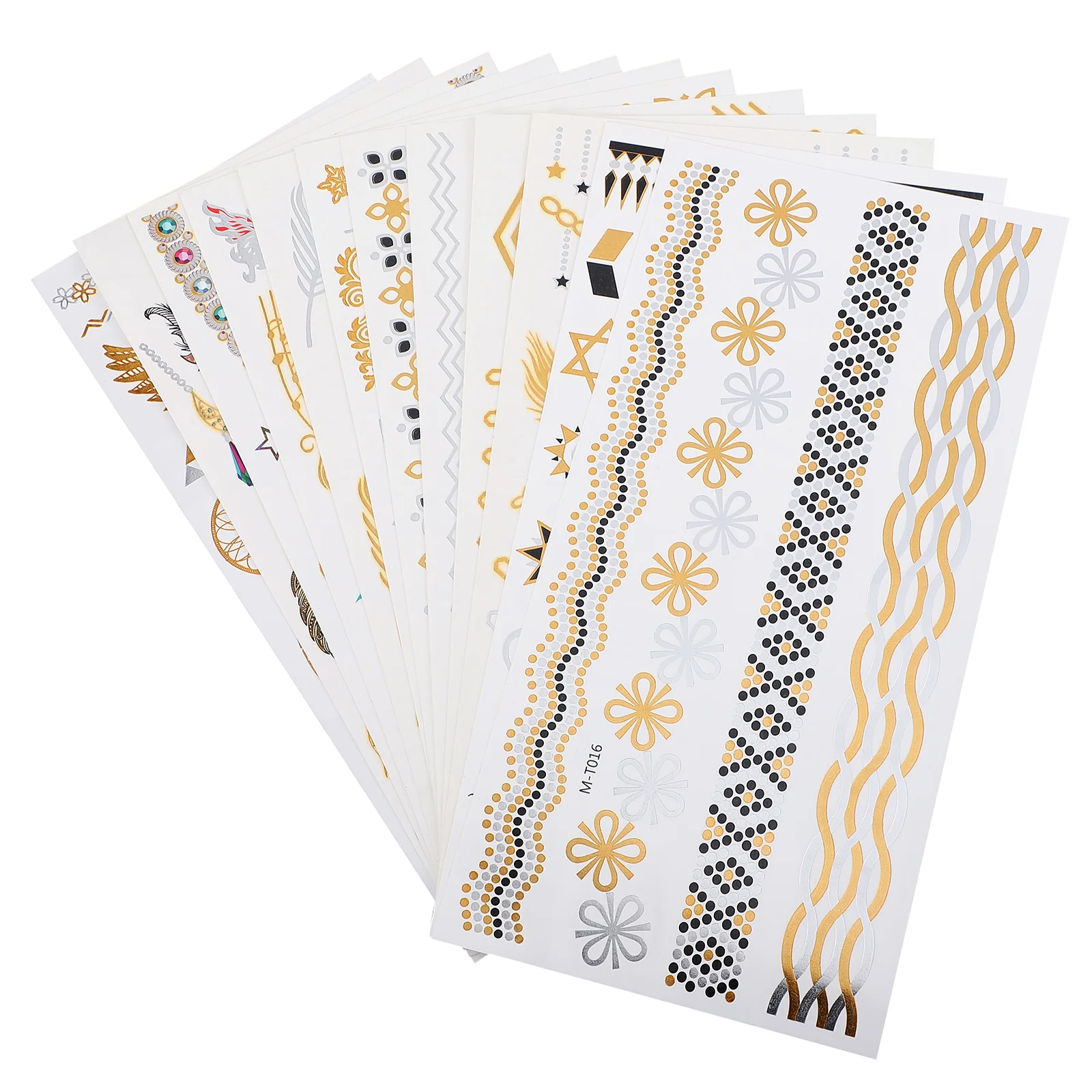 

12 Sheets Decal Stickers Chic Paper Temporary Stickers Accessories