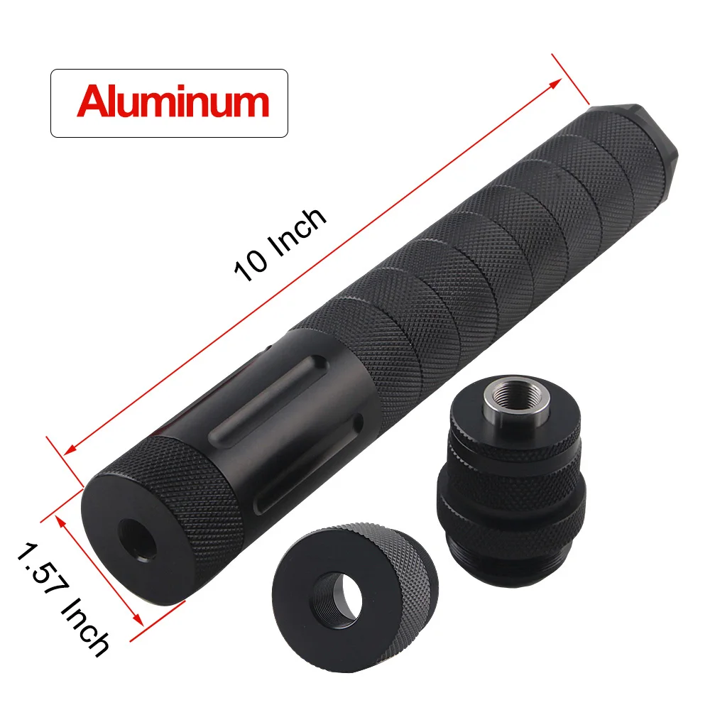 

10''L 1.57''OD Aluminum Modular Solvent Tube 1.375x24 MST end cap 1/2x28 5/8x24 +.578x28,9/16x24,13.5x1LH Piston Booster