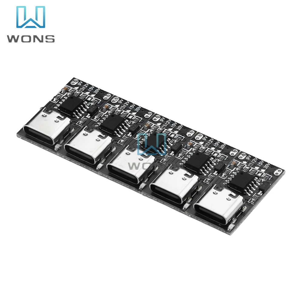 5 шт. Type-C PD2.0 PD3.0 9 В 12 15 20 триггер быстрой зарядки детектор опроса USB повышающий